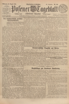 Posener Tageblatt (Posener Warte). Jg.63, Nr. 190 (20 August 1924) + dod.