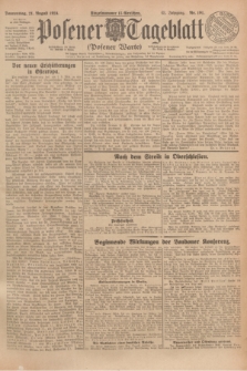 Posener Tageblatt (Posener Warte). Jg.63, Nr. 191 (21 August 1924) + dod.