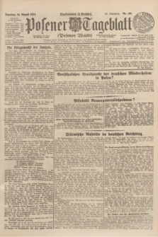Posener Tageblatt (Posener Warte). Jg.63, Nr. 195 (26 August 1924) + dod.