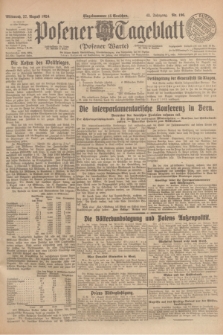 Posener Tageblatt (Posener Warte). Jg.63, Nr. 196 (27 August 1924) + dod.
