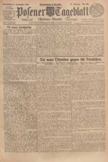Posener Tageblatt (Posener Warte). Jg.63, Nr. 209 (11 September 1924) + dod.