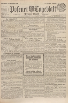Posener Tageblatt (Posener Warte). Jg.63, Nr. 215 (18 September 1924)