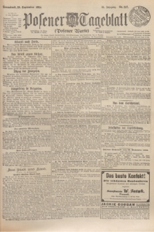 Posener Tageblatt (Posener Warte). Jg.63, Nr. 217 (20 September 1924)