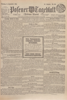 Posener Tageblatt (Posener Warte). Jg.63, Nr. 218 (21 September 1924)