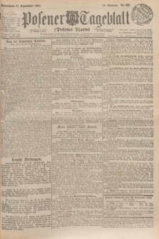 Posener Tageblatt (Posener Warte). Jg.63, Nr. 223 (27 September 1924)