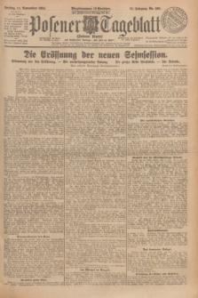 Posener Tageblatt (Posener Warte). Jg.63, Nr. 263 (14 November 1924) + dod.