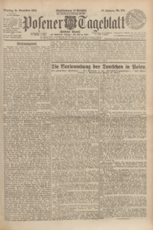 Posener Tageblatt (Posener Warte). Jg.63, Nr. 272 (25 November 1924) + dod.