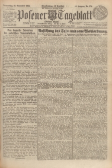 Posener Tageblatt (Posener Warte). Jg.63, Nr. 274 (27 November 1924) + dod.