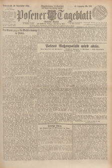 Posener Tageblatt (Posener Warte). Jg.63, Nr. 276 (29 November 1924) + dod.