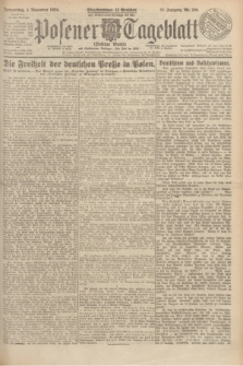 Posener Tageblatt (Posener Warte). Jg.63, Nr. 280 (4 Dezember 1924) + dod.