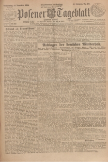 Posener Tageblatt (Posener Warte). Jg.63, Nr. 291 (18 Dezember 1924) + dod.