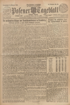 Posener Tageblatt (Posener Warte). Jg.64, Nr. 19 (24 Januar 1925) + dod.