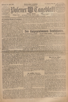 Posener Tageblatt (Posener Warte). Jg.64, Nr. 143 (24 Juni 1925) + dod.