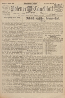 Posener Tageblatt (Posener Warte). Jg.64, Nr. 186 (14 August 1925) + dod.