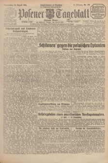 Posener Tageblatt (Posener Warte). Jg.64, Nr. 190 (20 August 1925) + dod.