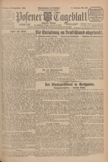 Posener Tageblatt (Posener Warte). Jg.64, Nr. 212 (15 September 1925) + dod.