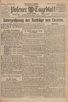 Posener Tageblatt (Posener Warte). Jg.64, Nr. 241 (18 Oktober 1925) + dod.