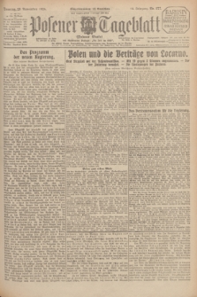 Posener Tageblatt (Posener Warte). Jg.64, Nr. 277 (29 November 1925) + dod.