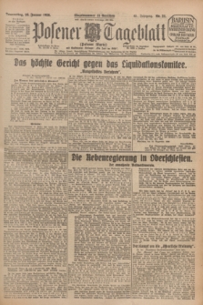 Posener Tageblatt (Posener Warte). Jg.65, Nr. 22 (28 Januar 1926) + dod.