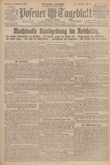 Posener Tageblatt (Posener Warte). Jg.65, Nr. 34 (12 Februar 1926) + dod.