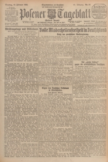 Posener Tageblatt (Posener Warte). Jg.65, Nr. 37 (16 Februar 1926) + dod.