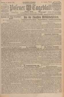 Posener Tageblatt (Posener Warte). Jg.65, Nr. 42 (21 Februar 1926) + dod.