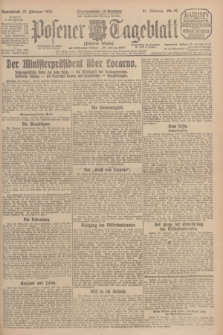 Posener Tageblatt (Posener Warte). Jg.65, Nr. 47 (27 Februar 1926) + dod.