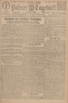 Posener Tageblatt (Posener Warte). Jg.65, Nr. 97 (29 April 1926) + dod.