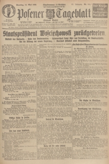 Posener Tageblatt (Posener Warte). Jg.65, Nr. 111 (18 Mai 1926) + dod.