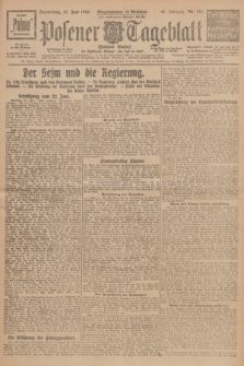 Posener Tageblatt (Posener Warte). Jg.65, Nr. 141 (24 Juni 1926) + dod.