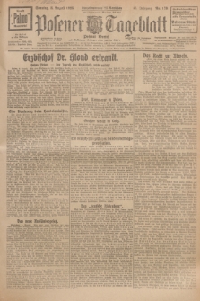 Posener Tageblatt (Posener Warte). Jg.65, Nr. 179 (8 August 1926) + dod.