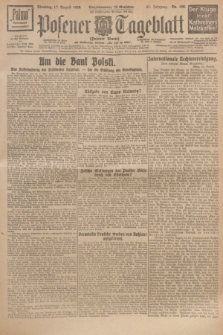 Posener Tageblatt (Posener Warte). Jg.65, Nr. 186 (17 August 1926) + dod.