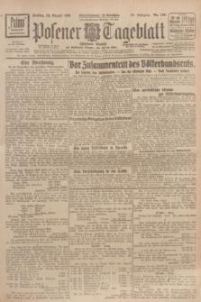 Posener Tageblatt (Posener Warte). Jg.65, Nr. 189 (20 August 1926) + dod.