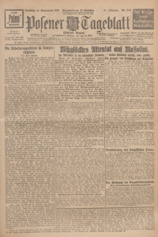 Posener Tageblatt (Posener Warte). Jg.65, Nr. 210 (14 September 1926) + dod.