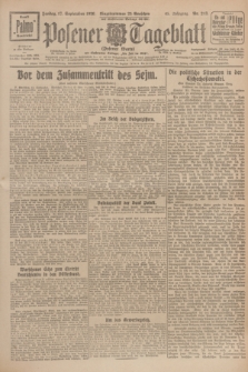 Posener Tageblatt (Posener Warte). Jg.65, Nr. 213 (17 September 1926) + dod.