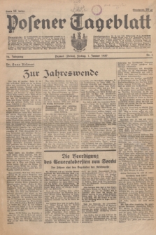 Posener Tageblatt. Jg.76, Nr. 1 (1 Januar 1937) + dod.