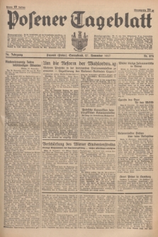 Posener Tageblatt. Jg.76, Nr. 272 (27 November 1937) + dod.