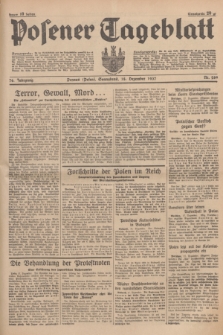 Posener Tageblatt. Jg.76, Nr. 289 (18 Dezember 1937) + dod.