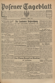 Posener Tageblatt. Jg.71, Nr. 79 (7 April 1932) + dod.