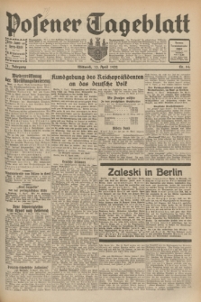 Posener Tageblatt. Jg.71, Nr. 84 (13 April 1932) + dod.