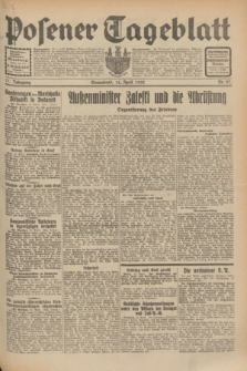 Posener Tageblatt. Jg.71, Nr. 87 (16 April 1932) + dod.