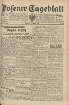 Posener Tageblatt. Jg.71, Nr. 186 (17 August 1932) + dod.