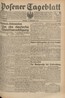 Posener Tageblatt. Jg.71, Nr. 208 (11 September 1932) + dod.