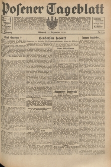 Posener Tageblatt. Jg.71, Nr. 216 (21 September 1932) + dod.