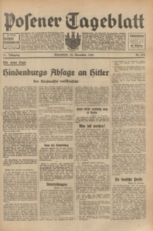 Posener Tageblatt. Jg.71, Nr. 272 (26 November 1932) + dod.