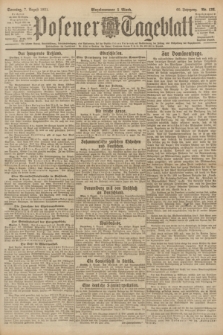 Posener Tageblatt. Jg.60, Nr. 136 (7 August 1921) + dod.