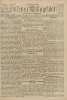 Posener Tageblatt (Posener Warte). Jg.60, Nr. 200 (22 Oktober 1921)