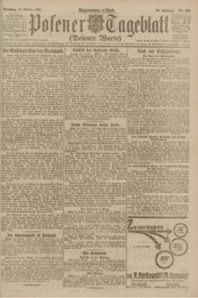 Posener Tageblatt (Posener Warte). Jg.60, Nr. 202 (25 Oktober 1921)