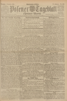 Posener Tageblatt (Posener Warte). Jg.60, Nr. 208 (1 November 1921)