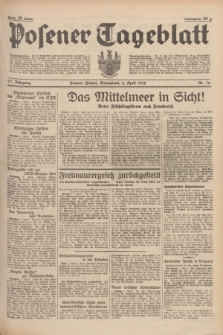 Posener Tageblatt. Jg.77, Nr. 76 (2 April 1938) + dod.